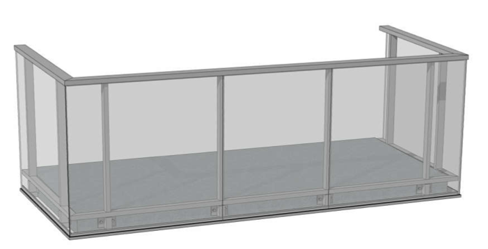 Svalahandrið með gleri Svalahandrið með gleri